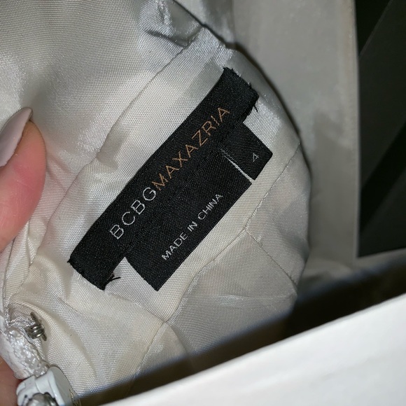 BCBGMaxAzria Cream Ruffle Mini Dress - Picture 3 of 7